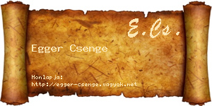 Egger Csenge névjegykártya